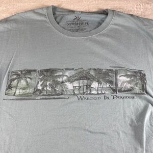 Newport Blue Men's Short Sleeve Tee - Tropical Design